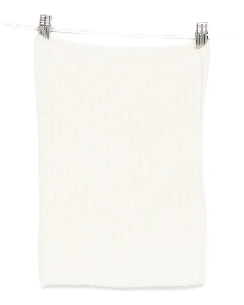 MA'RY'YA ribbed-knit scarf - Weiß Weiß