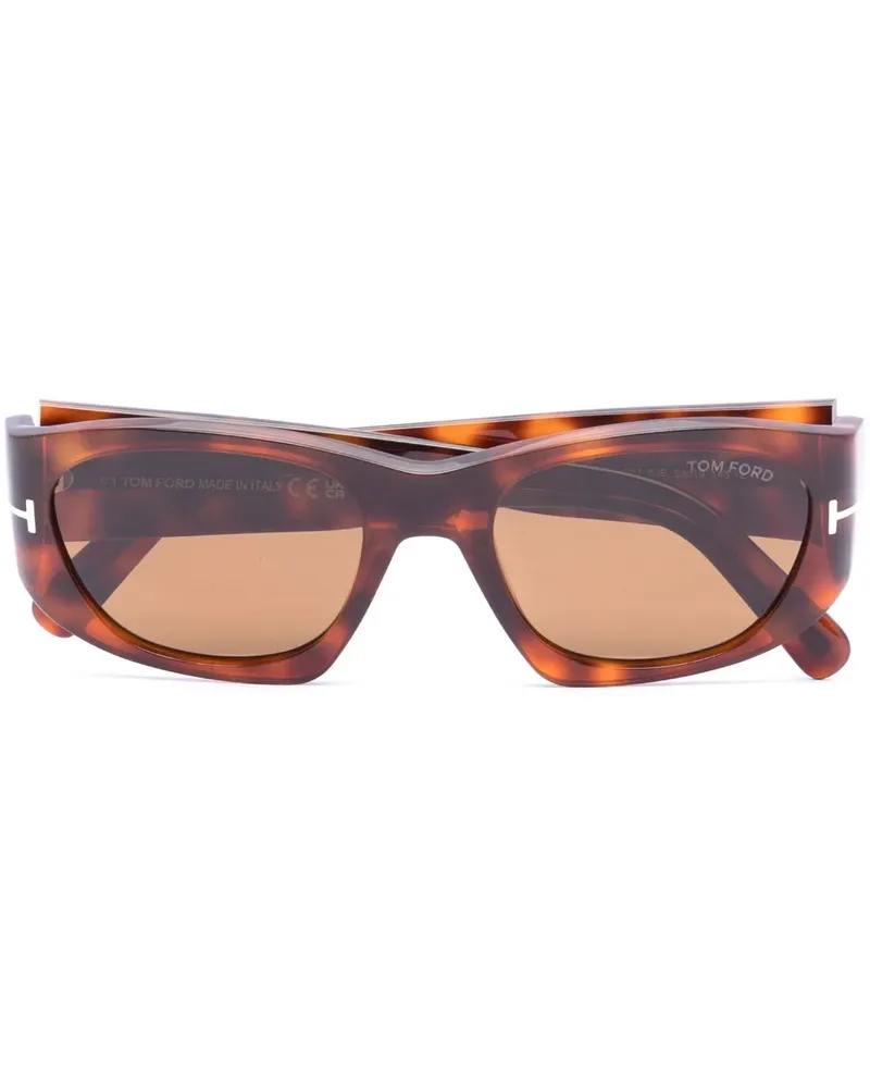 Tom Ford Sonnenbrille mit Leoparden-Print - Braun Braun