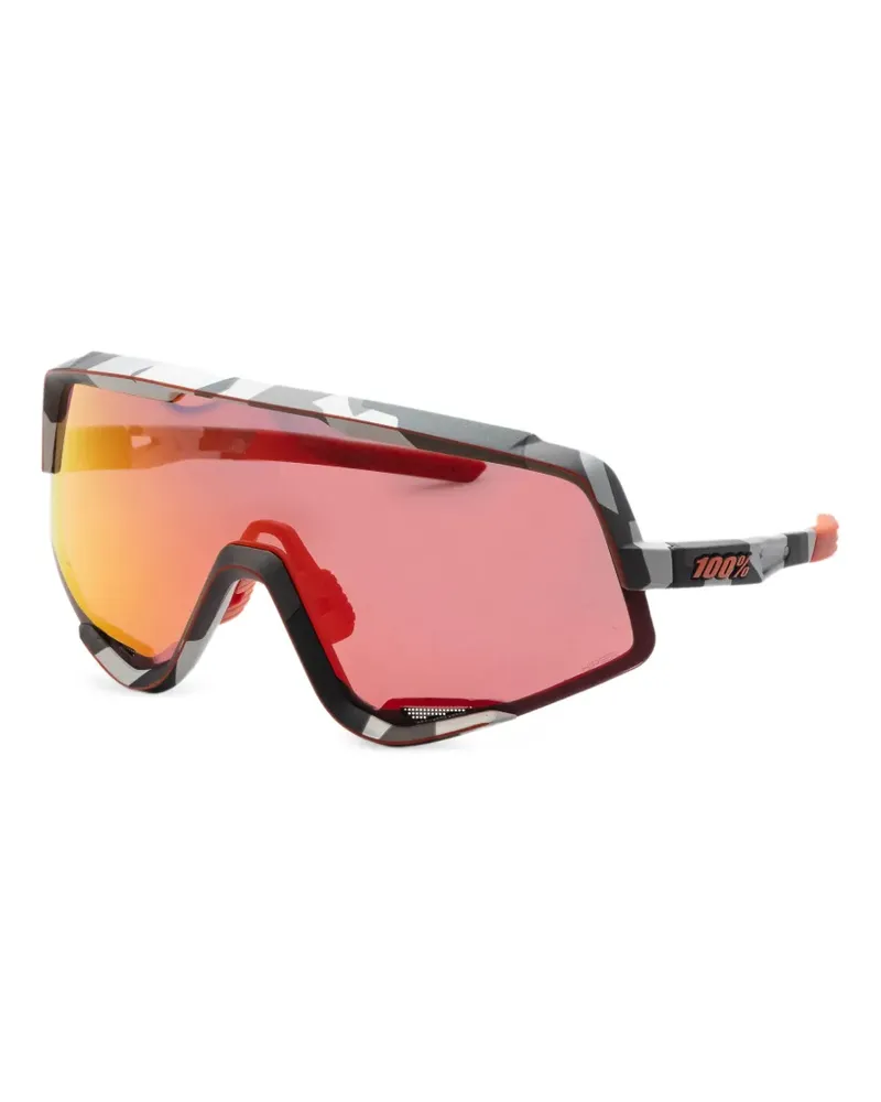 100% Eyewear Glendale Sonnenbrille mit Shield - Grau Grau