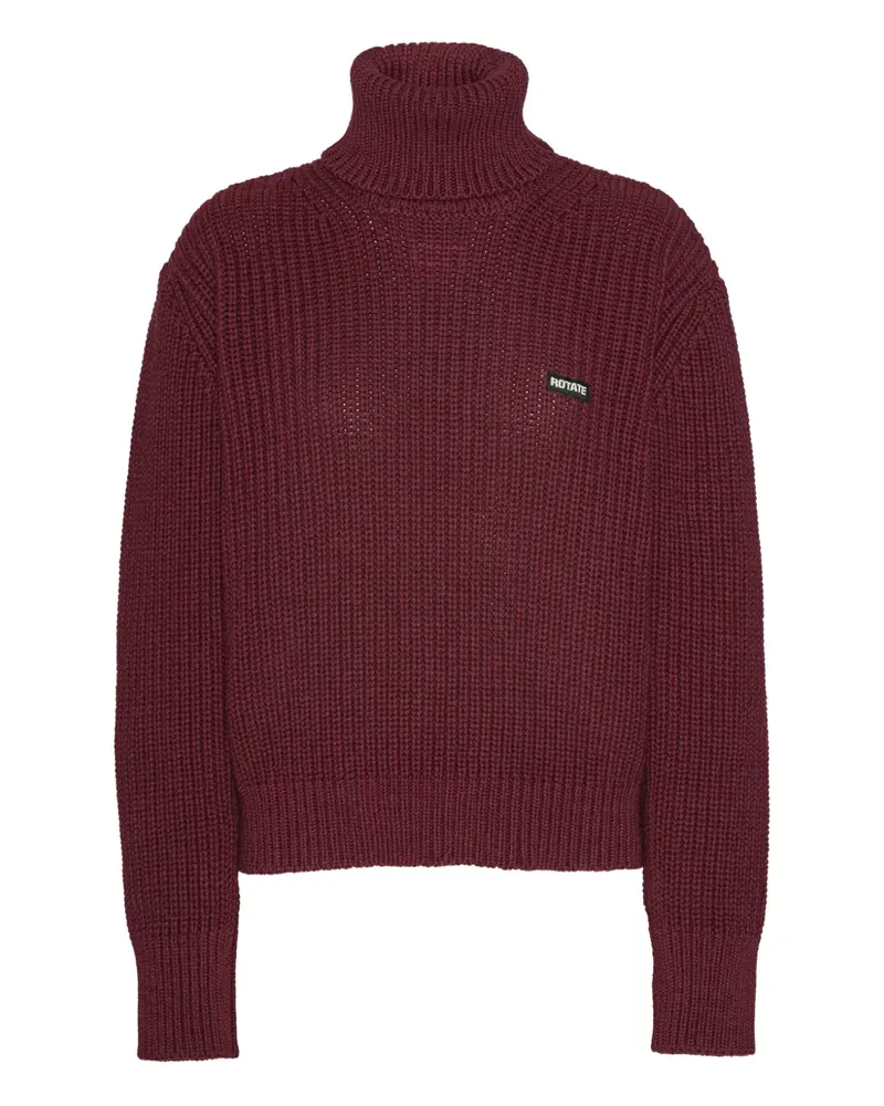 ROTATE Birger Christensen Pullover mit Rollkragen Rot