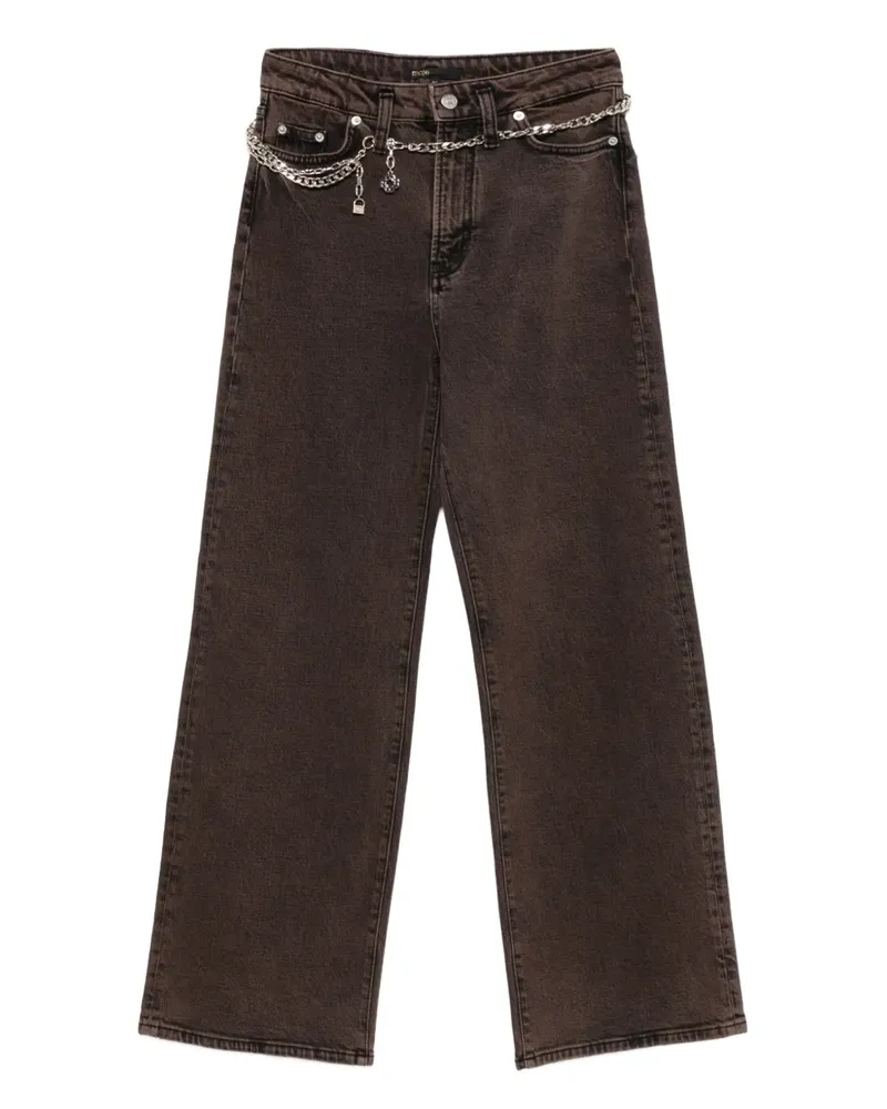Maje Jeans mit Kettengürtel - Braun Braun