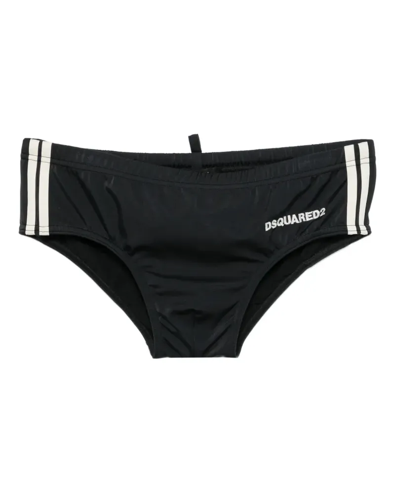 Dsquared2 side-stripe swim briefs - Schwarz Schwarz