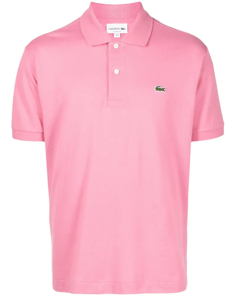Lacoste Poloshirt mit Logo-Patch - Rosa Rosa