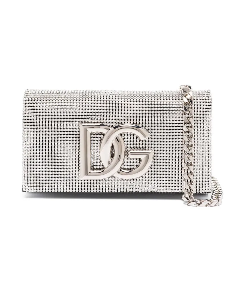 Dolce & Gabbana Schultertasche mit DG-Logo - Nude Nude