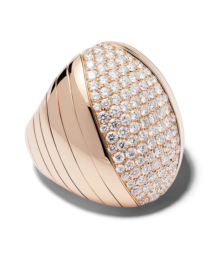 Mattia Cielo 18kt Rotgoldring mit Diamanten - Rosa Rosa