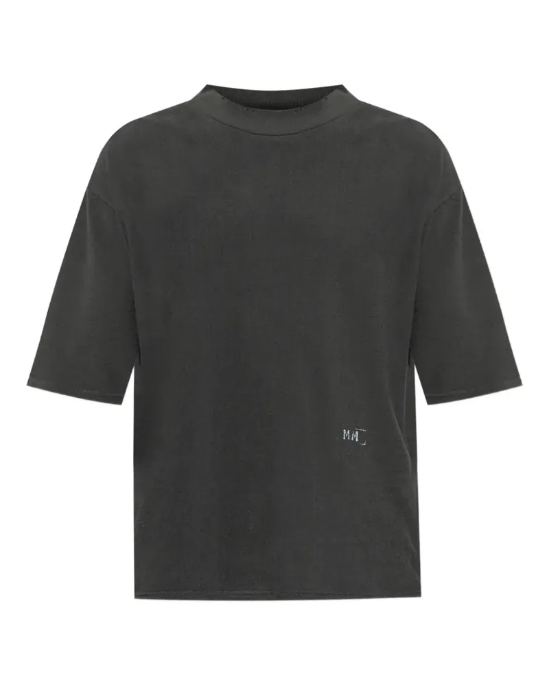 Maison Margiela T-Shirt mit Logo-Print - Schwarz Schwarz