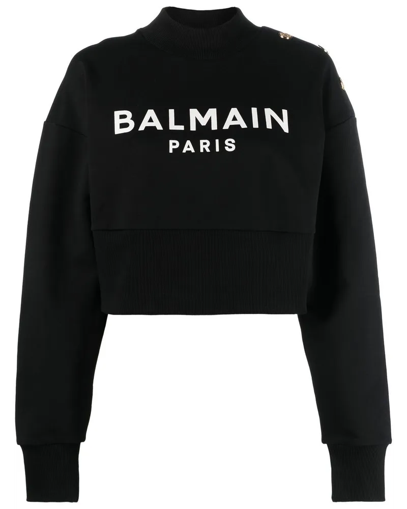 Balmain Sweatshirt mit Logo-Print - Schwarz Schwarz