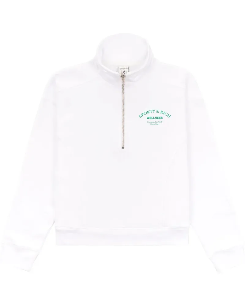 SPORTY & RICH Wellness Studio Sweatshirt - WHITE White