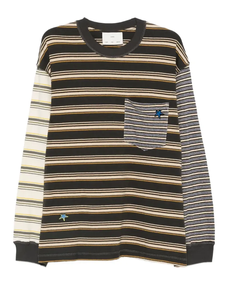 Song For The Mute Tictac striped sweatshirt - Grau Grau