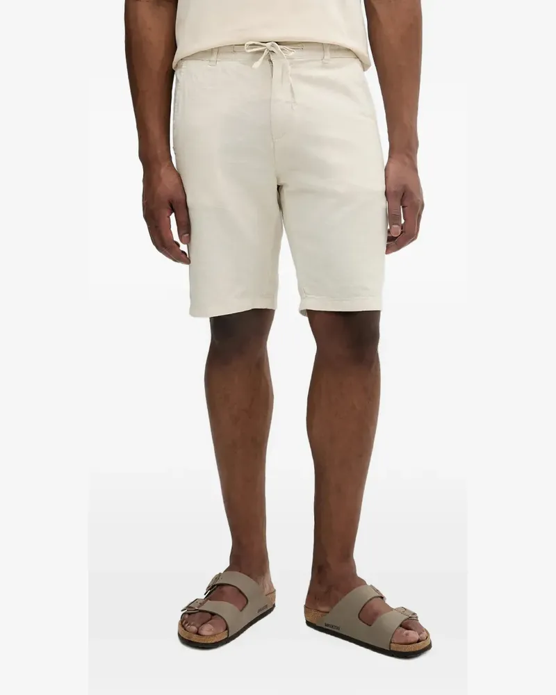 Lindbergh drawstring-waist logo-patch shorts - Nude Nude