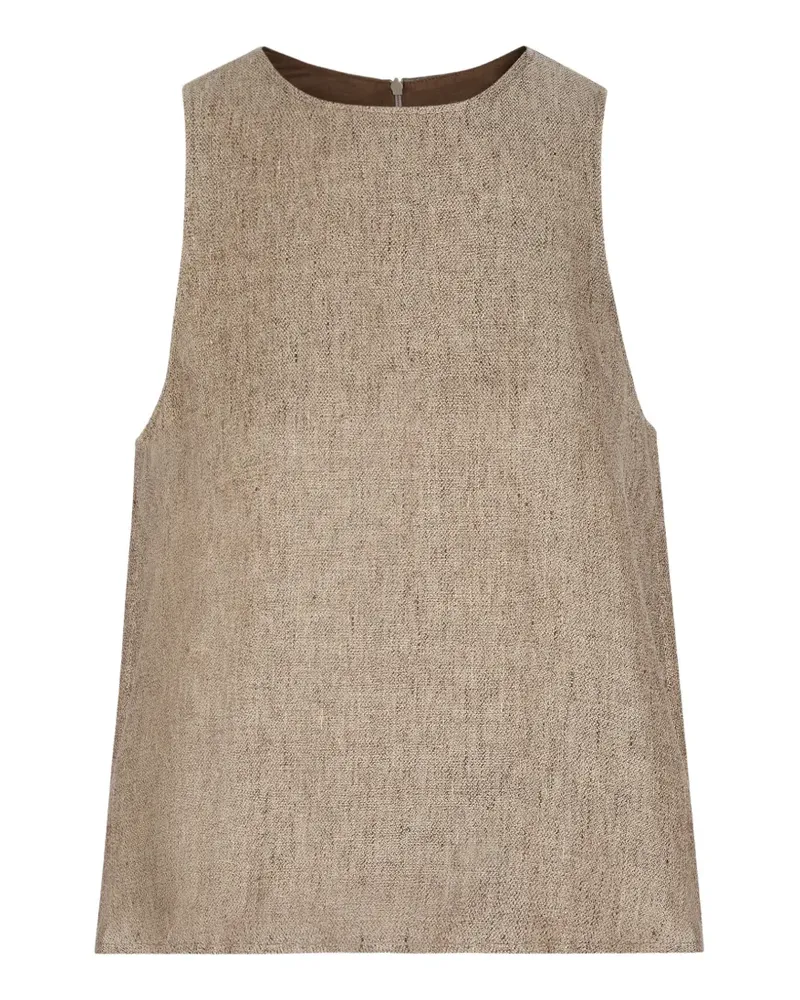Emporio Armani sleeveless textured top - Nude Nude