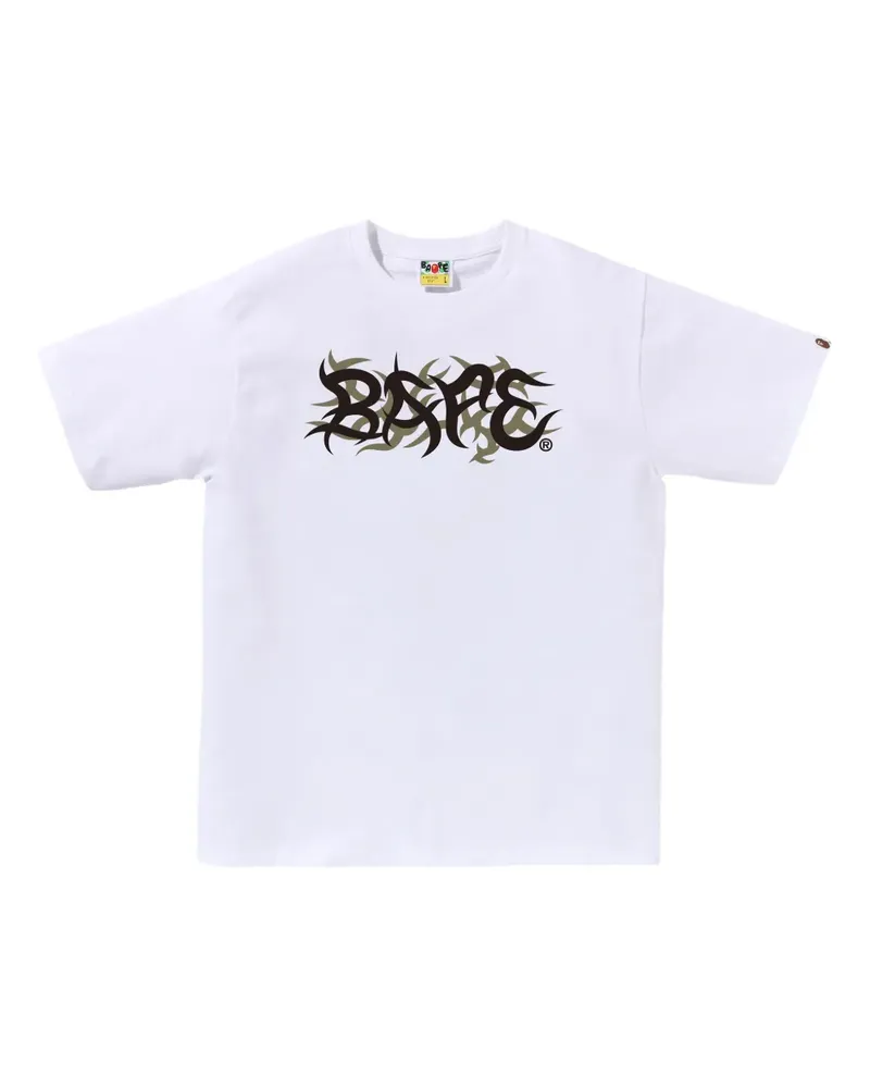 BAPE Camo T-Shirt mit Logo-Print - Weiß Weiß