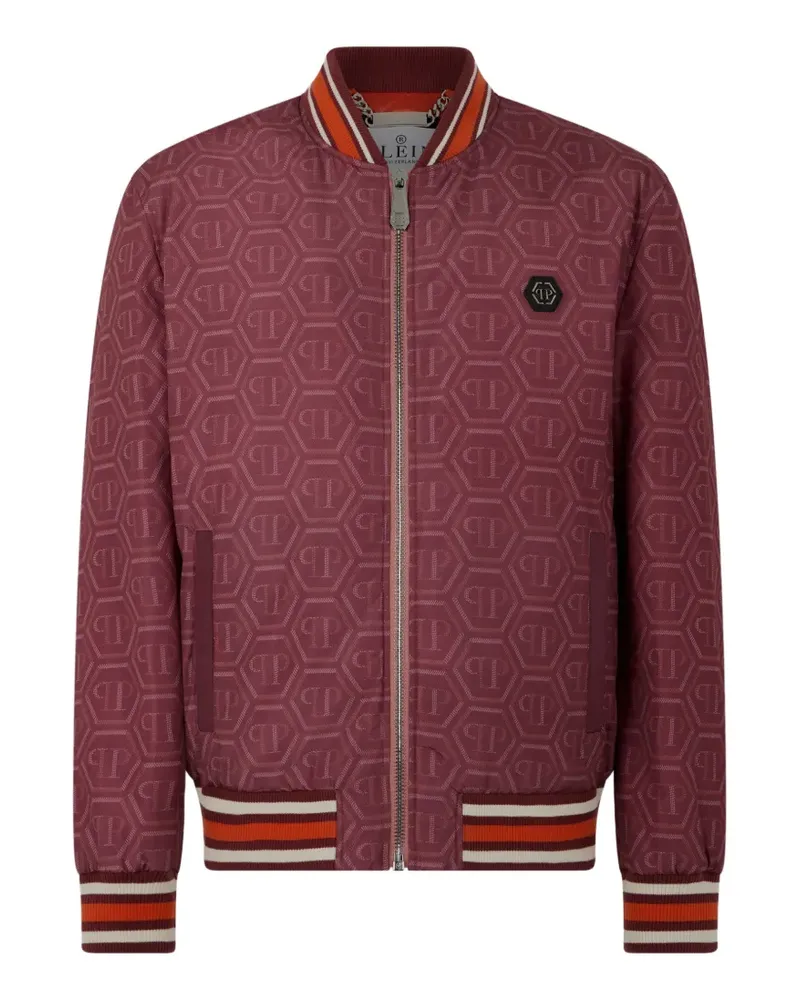 Philipp Plein Bomberjacke mit Monogramm-Print - Rot Rot