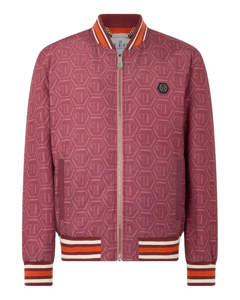 Philipp Plein Bomberjacke mit Monogramm-Print - Rot Rot