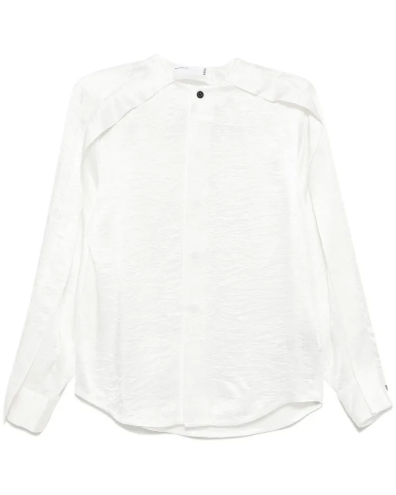Toga Wrinkle Bluse aus Satin - Weiß Weiß