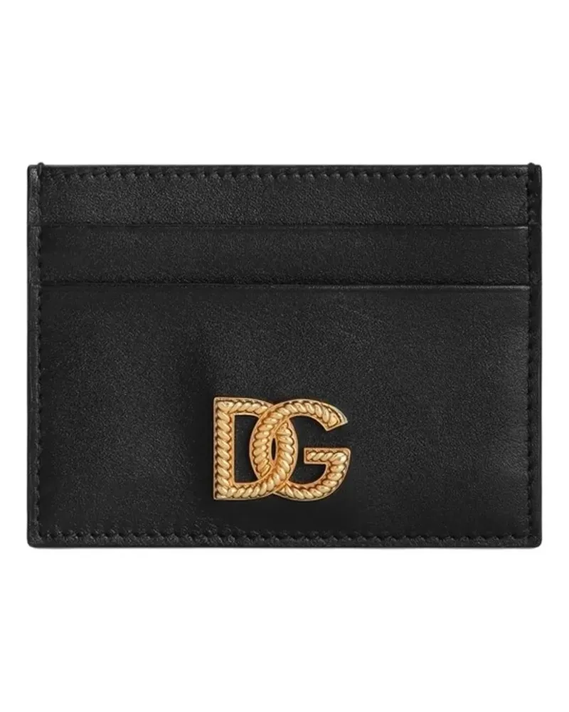 Dolce & Gabbana Kartenetui mit Logo-Schild - Schwarz Schwarz