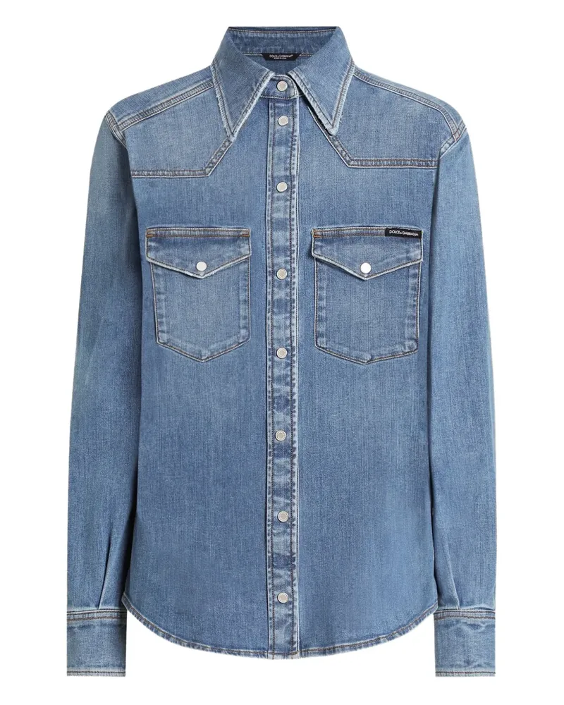 Dolce & Gabbana Klassisches Jeanshemd - Blau Blau