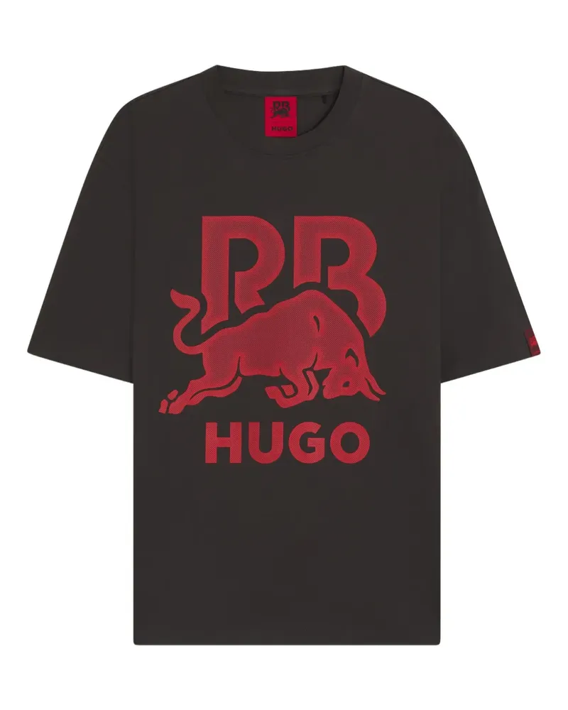 HUGO BOSS T-Shirt mit Bullen-Logo - Grau Grau