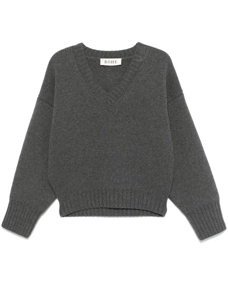 Róhe Pullover mit V-Ausschnitt - Grau Grau