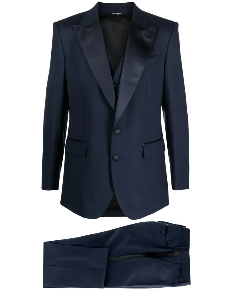 Dolce & Gabbana Dreiteiliger Smoking - Blau Blau