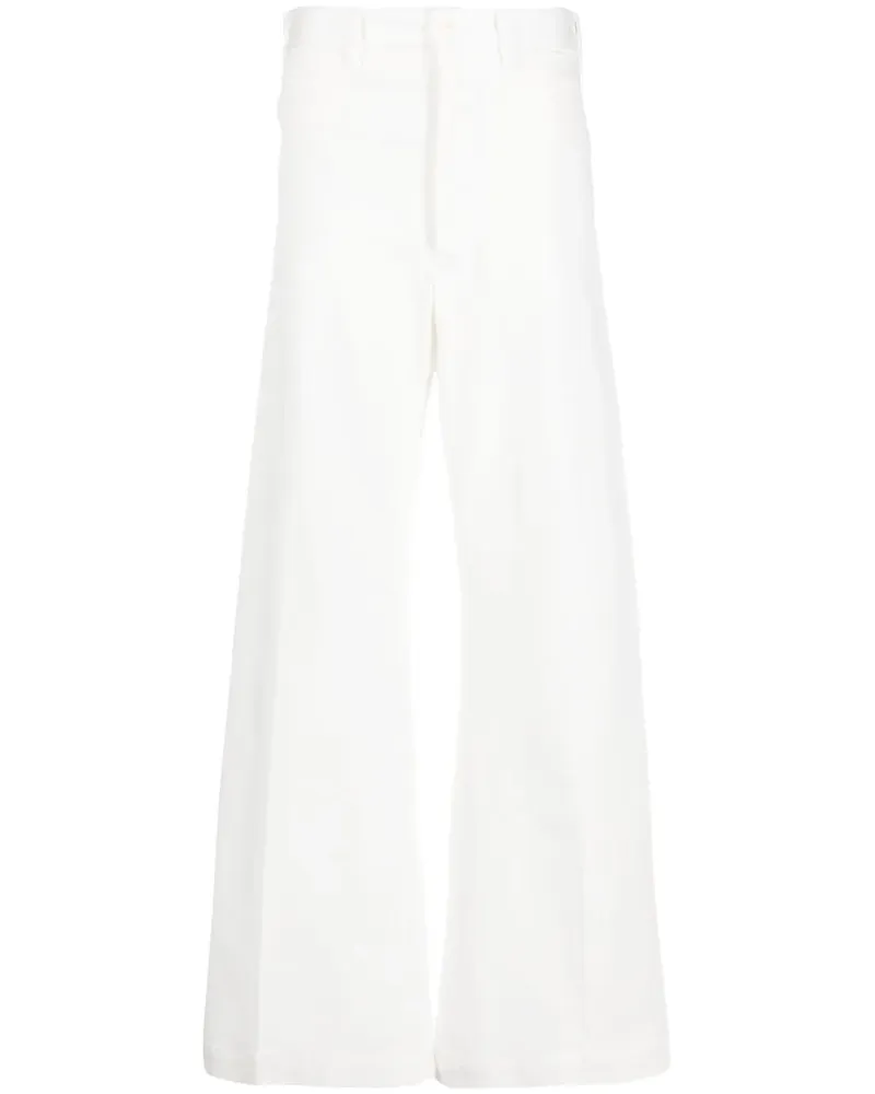 Ralph Lauren Palazzohose mit hohem Bund - Weiß Weiß