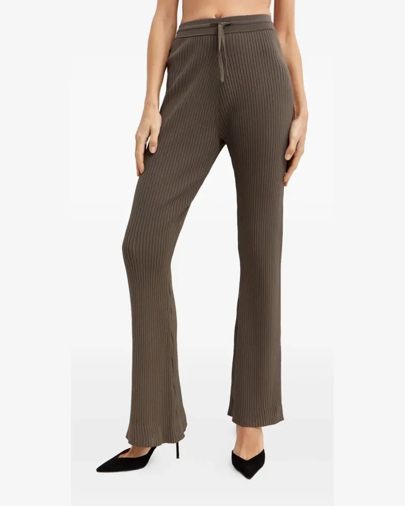 Nanushka Alea ribbed trousers - Braun Braun