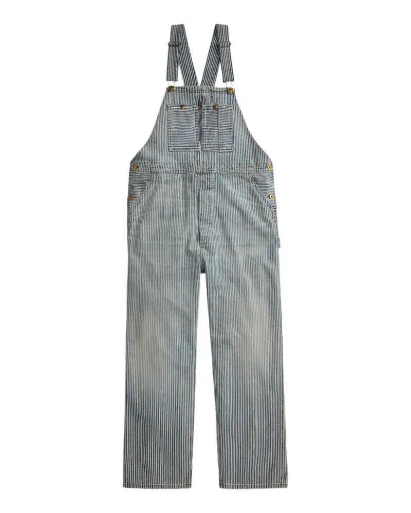 Ralph Lauren Latzhose mit Hickory-Streifen - Blau Blau