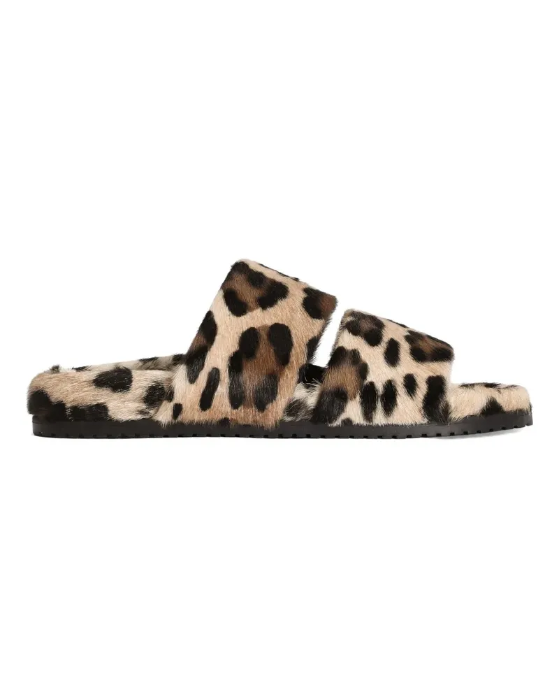 Dolce & Gabbana Leo DG casual kid goat sandals - Nude Nude