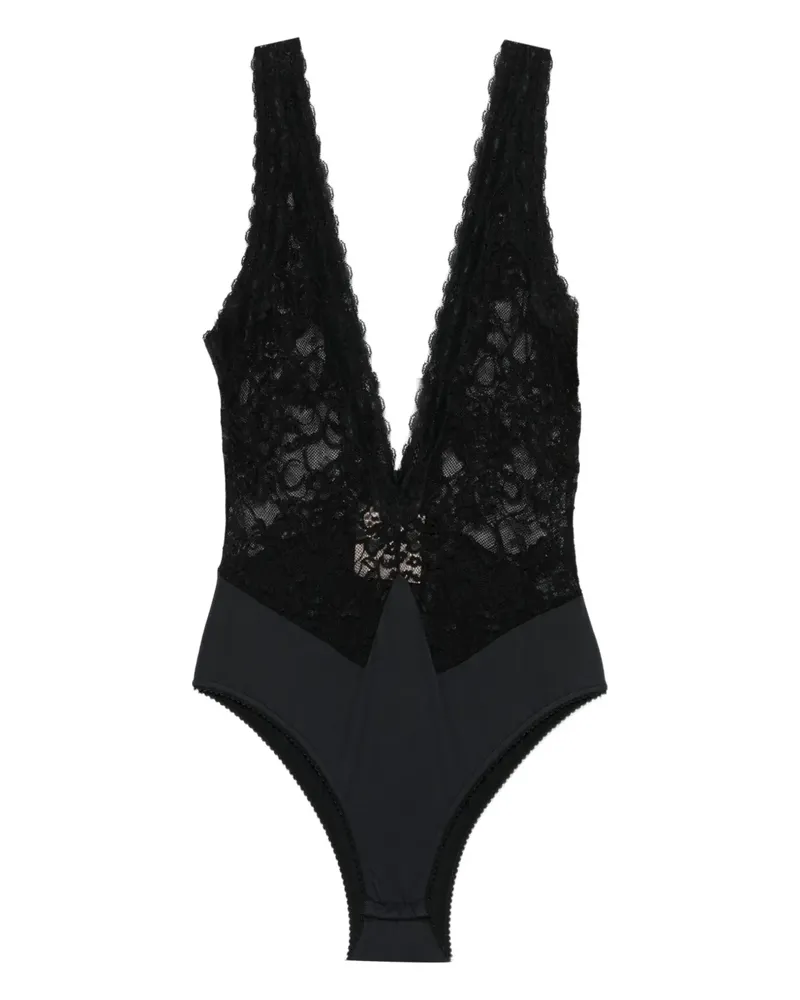 Aniye By lace-panelled bodysuit - Schwarz Schwarz