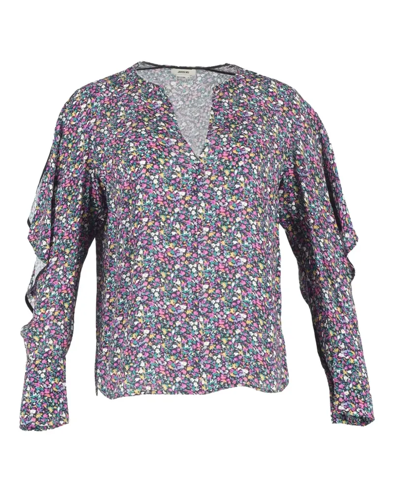 Jason Wu floral-print V-neck blouse - Rosa Rosa