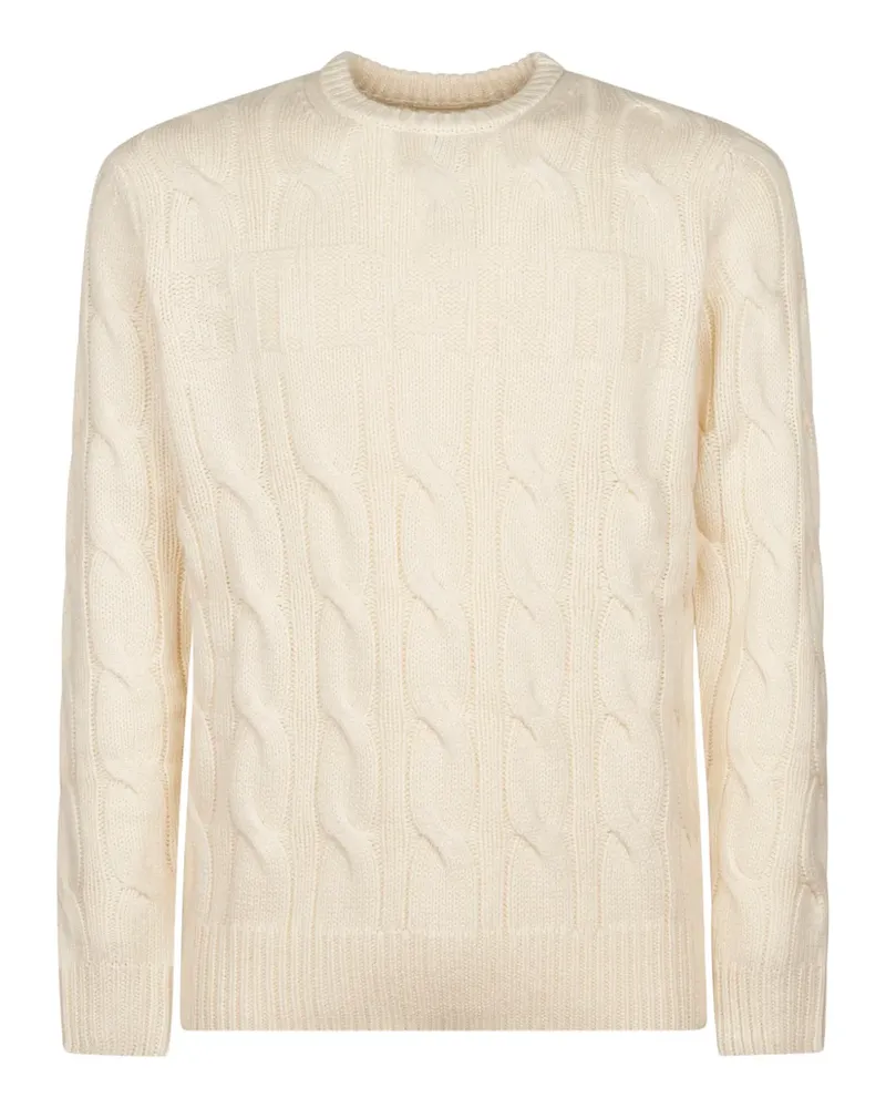 MC2 Saint Barth Pullover mit Zopfmuster - Nude Nude