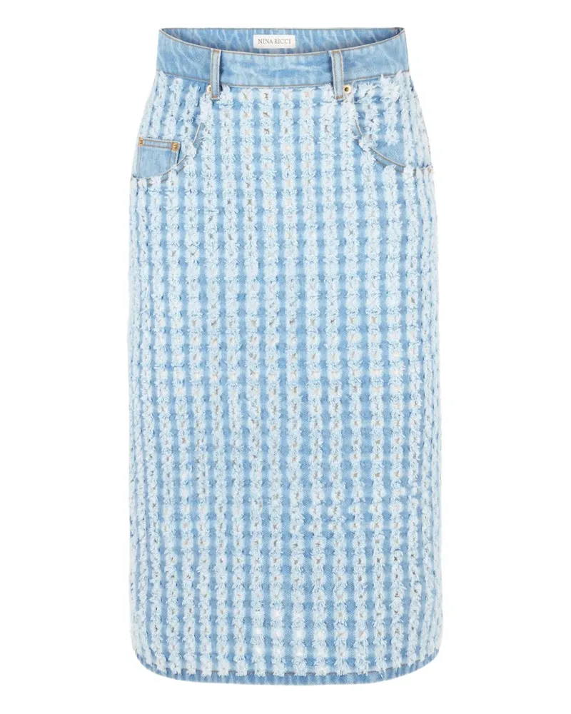 Nina Ricci Midirock aus Denim - Blau Blau