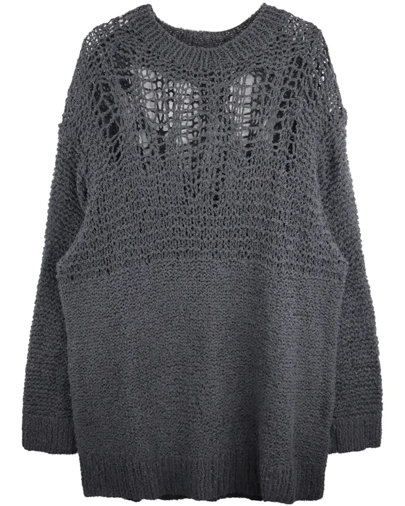 Yohji Yamamoto Oversized-Sweatshirt - Grau Grau