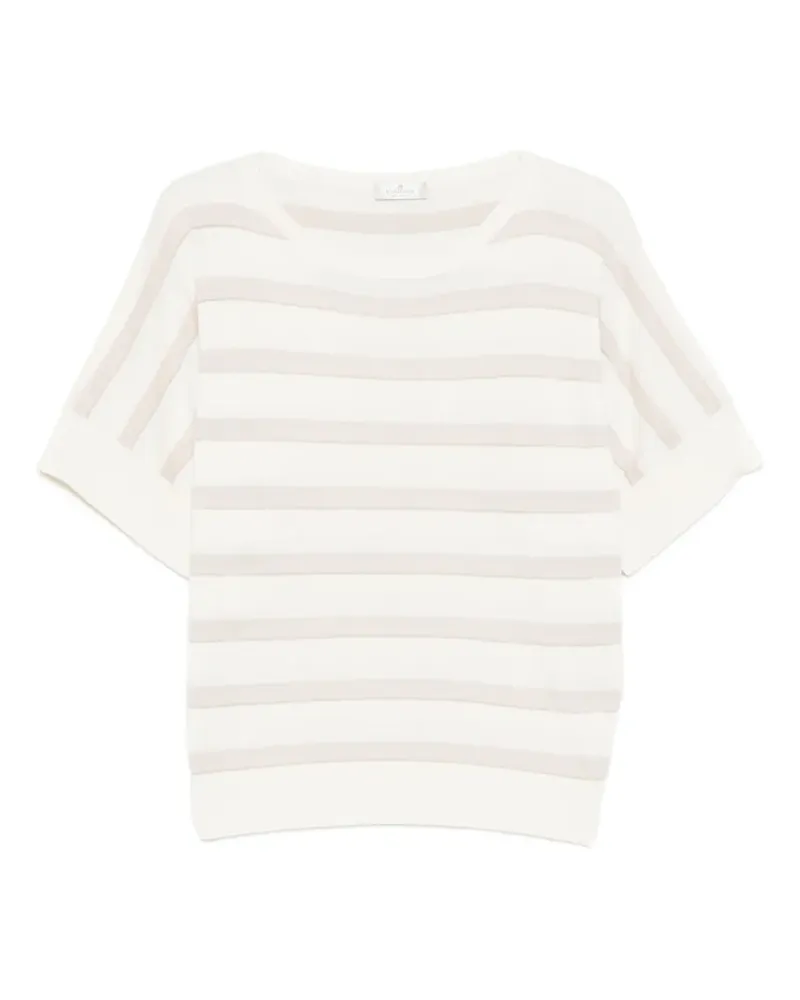 PANICALE Cashmere striped T-shirt - Nude Nude