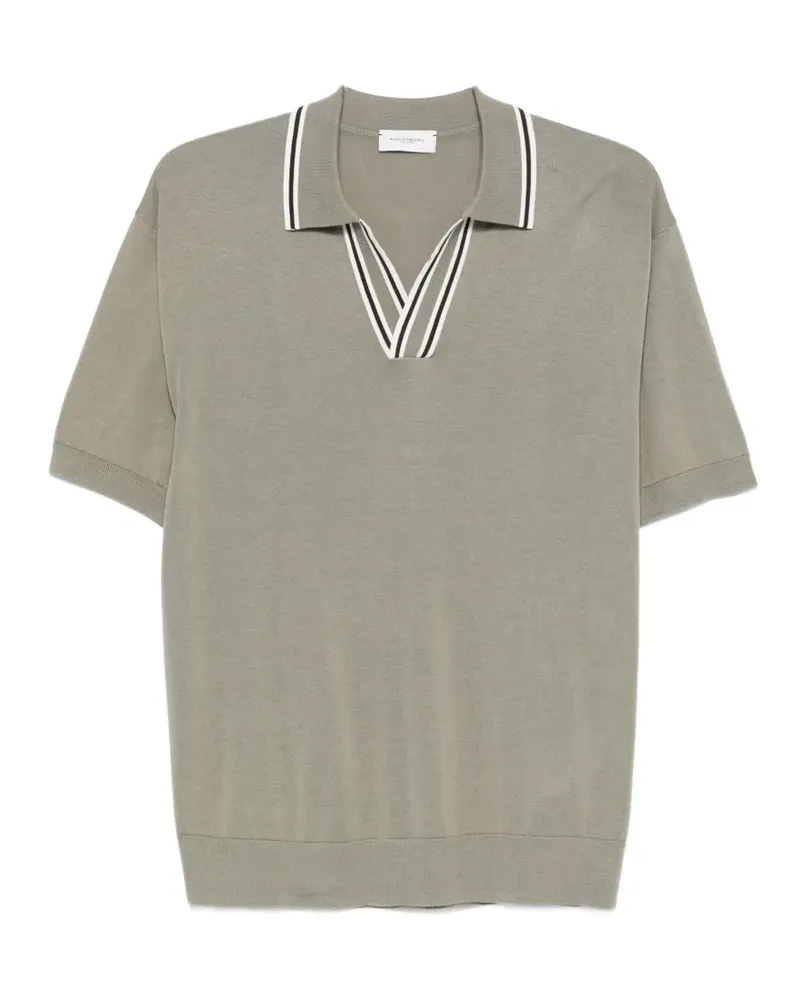Paolo Pecora Milano T-Shirt mit V-Ausschnitt - Grün Grün