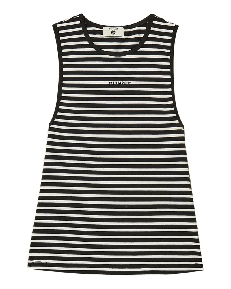 Twin-Set Gestreiftes Top - Schwarz Schwarz