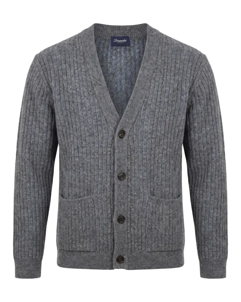 Drumohr  ribbed-knit cardigan - Grau Grau