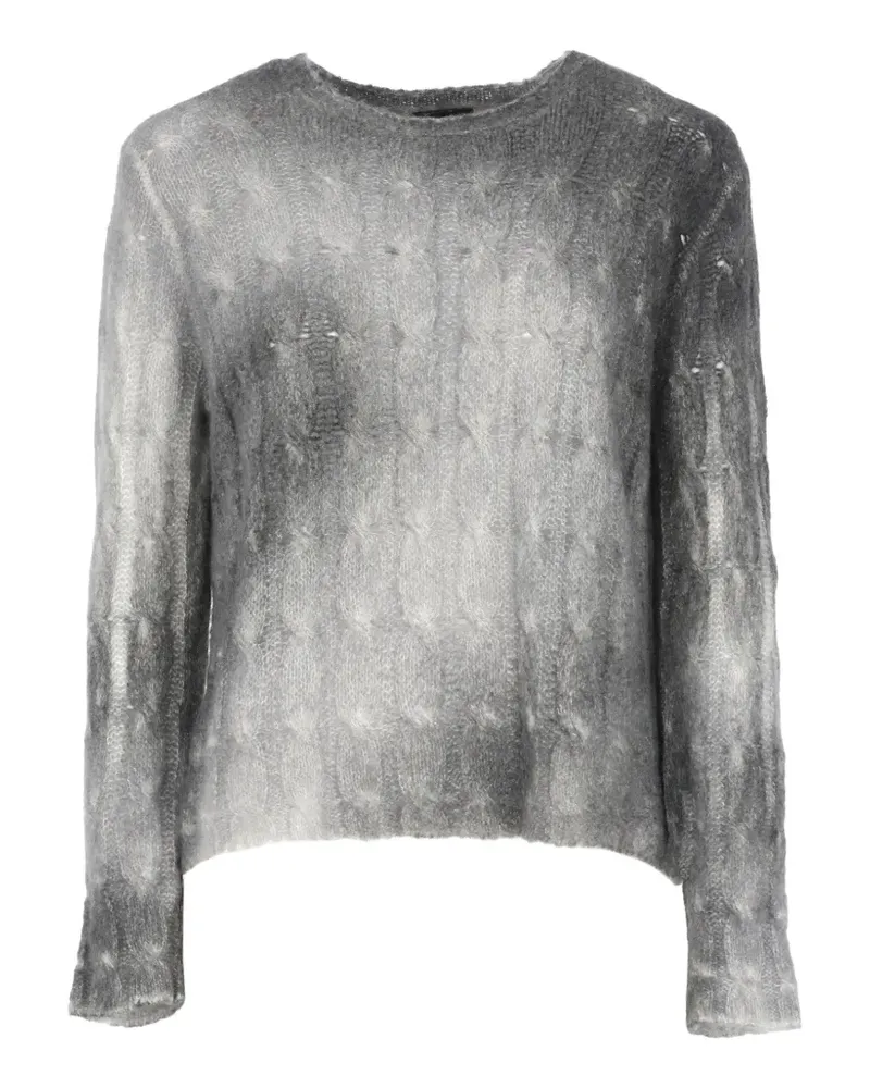 Avant Toi cable-knit tie-dye sweater - Grau Grau