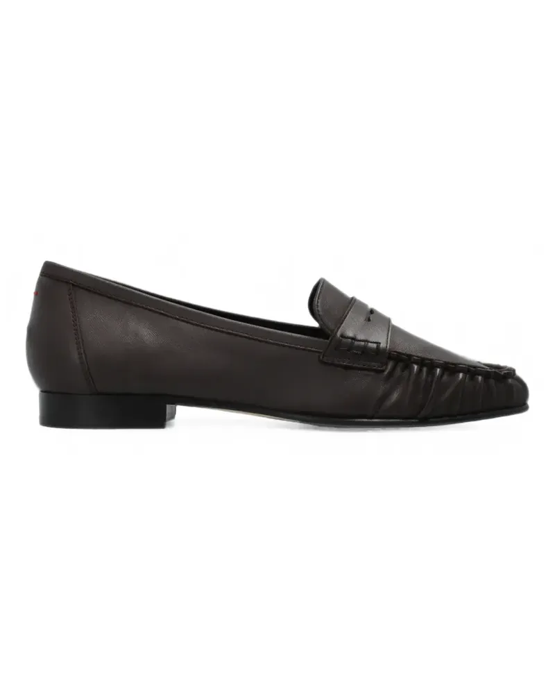 aeyde Geraffte Aldous Loafer - Braun Braun