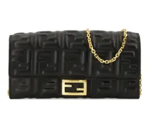 Baguette Clutch mit Prägung - Schwarz