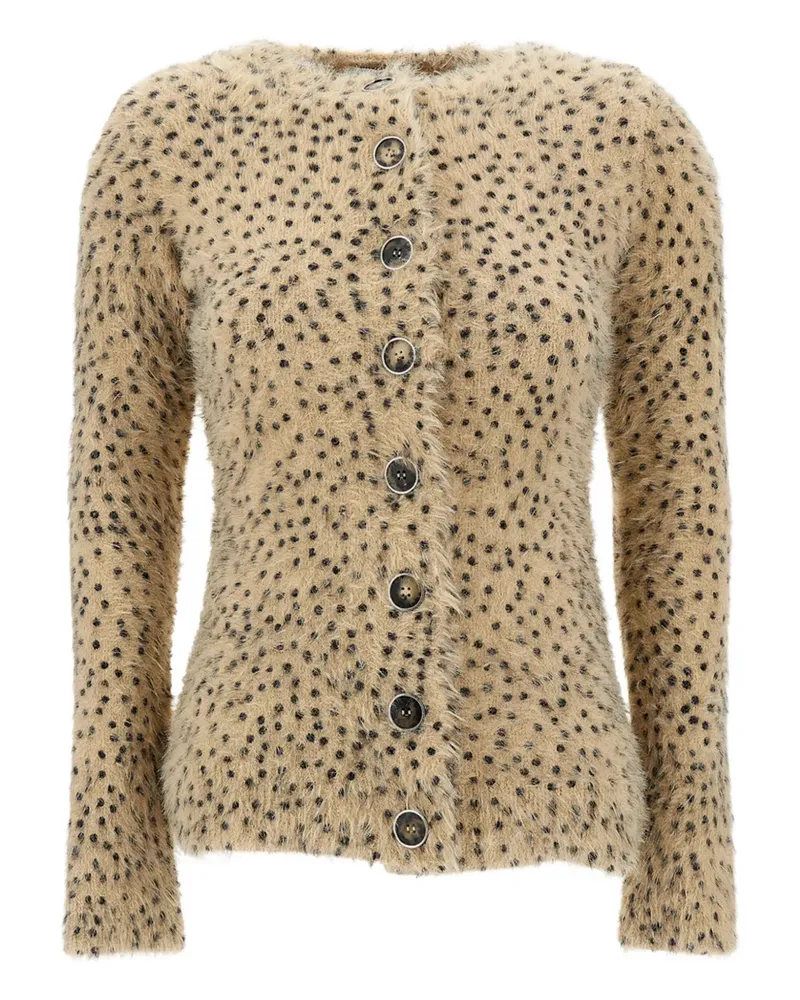Paco Rabanne button dotted cardigan - Nude Nude