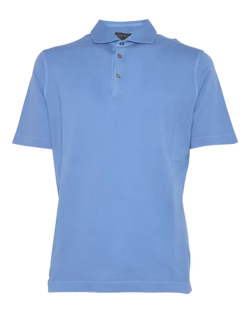 Filippo de Laurentiis Klassisches Poloshirt - Blau Blau