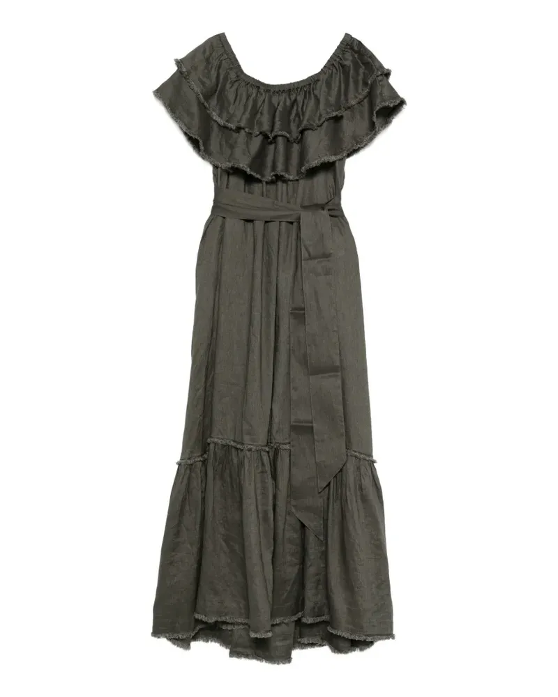 P.A.R.O.S.H. P.A.R.O H. belt-detail maxi dress - Grau Grau