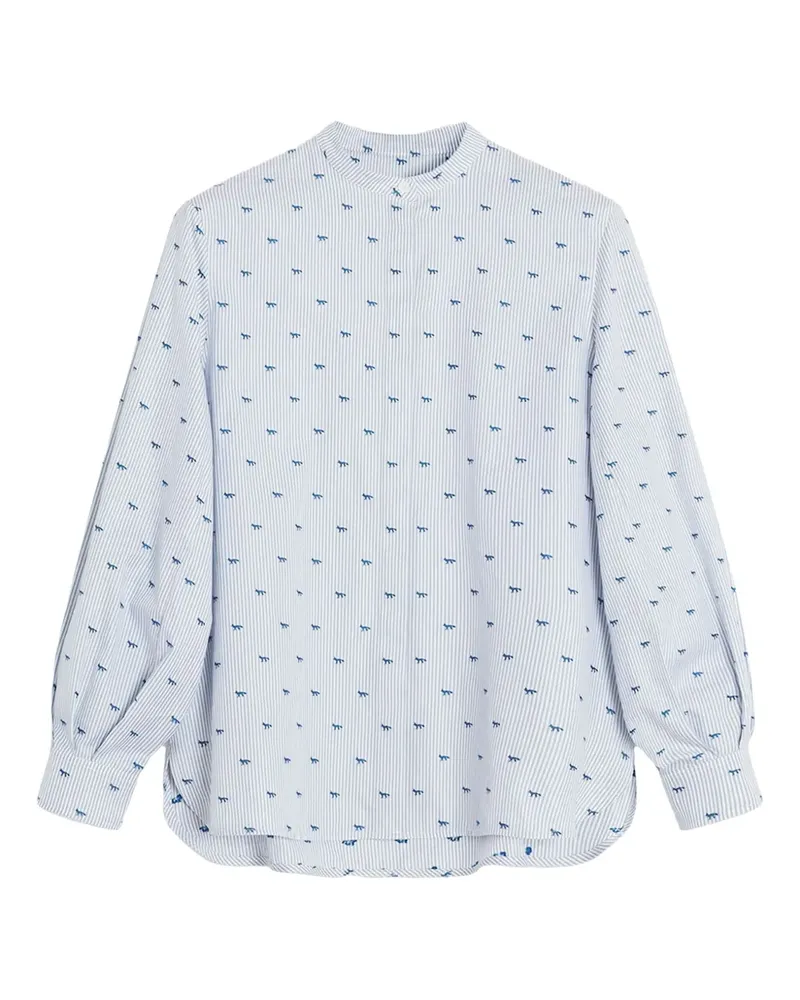 Kitsuné Hemd mit Fuchs-Print - Grau Grau