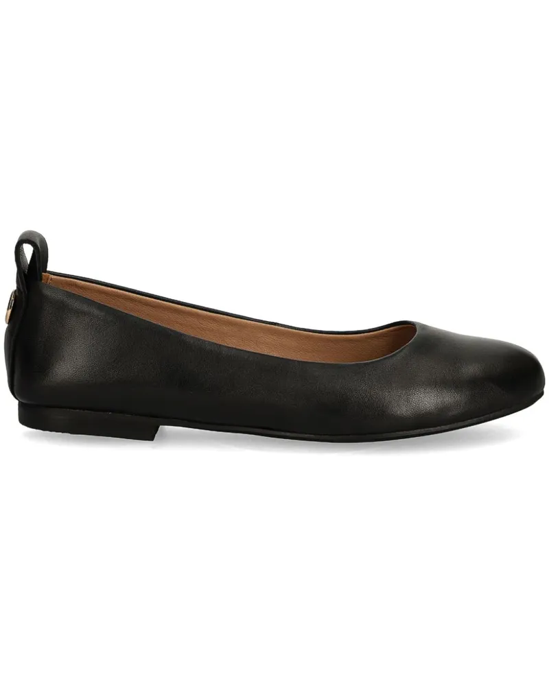 HUGO BOSS Ballerinas mit Logo-Schild - Schwarz Schwarz