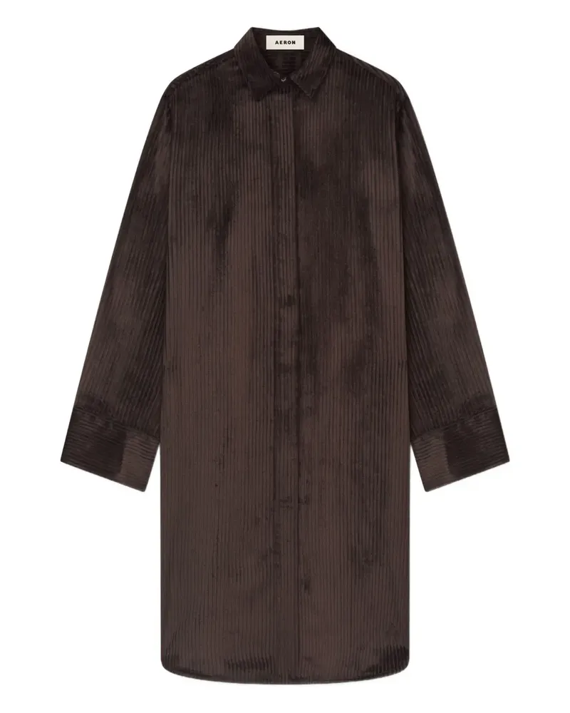 AERON Hemdkleid aus Cord - Braun Braun