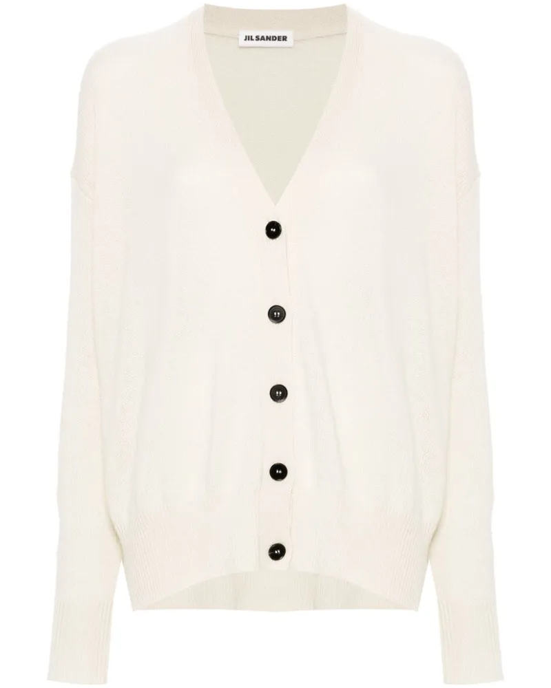 Jil Sander Klassischer Cardigan - Weiß Weiß