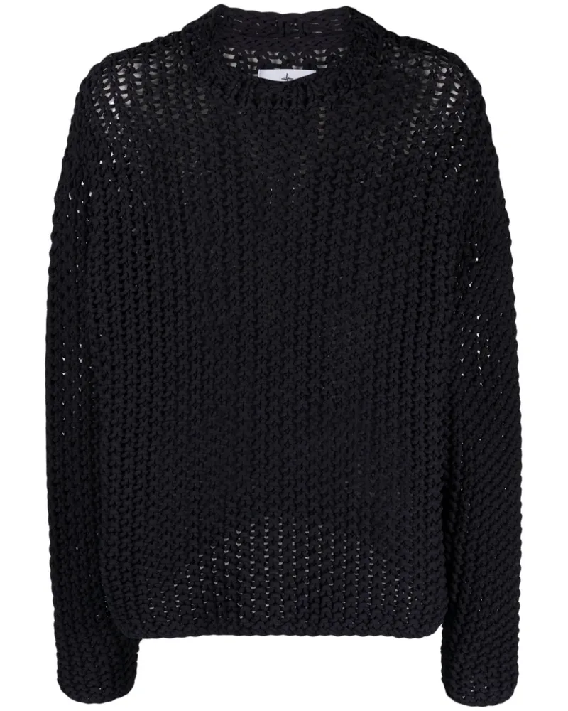 Stone Island Pullover mit Makramee-Muster - Blau Blau