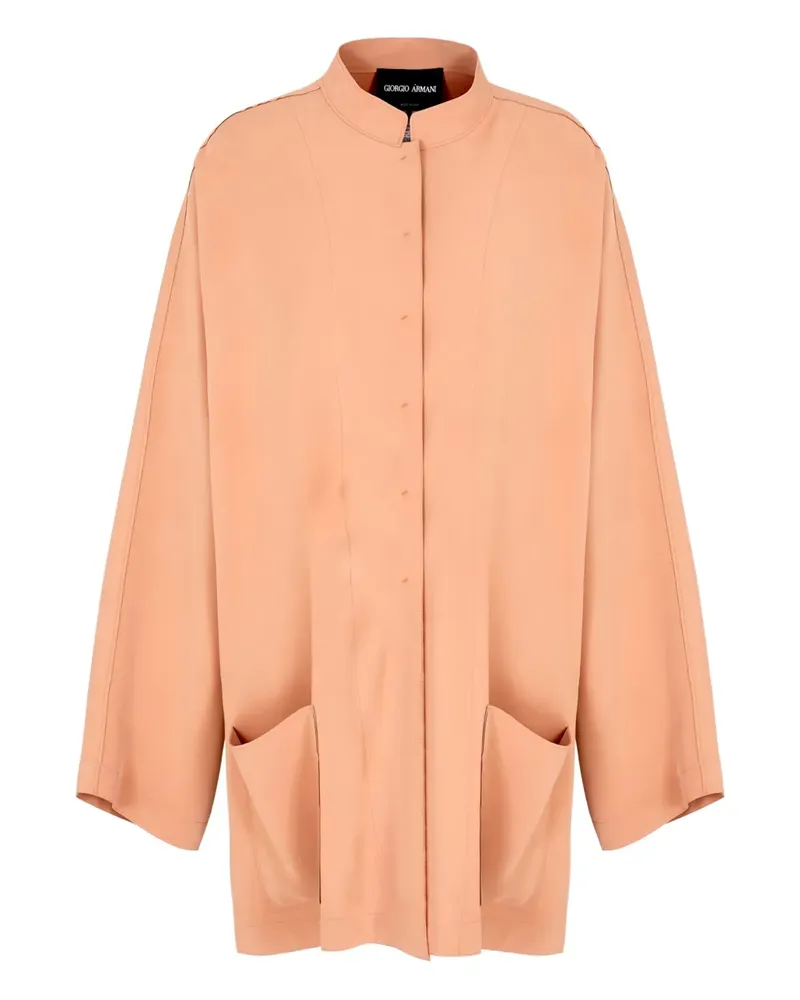 Giorgio Armani Mantel mit Vordertasche - Orange Orange