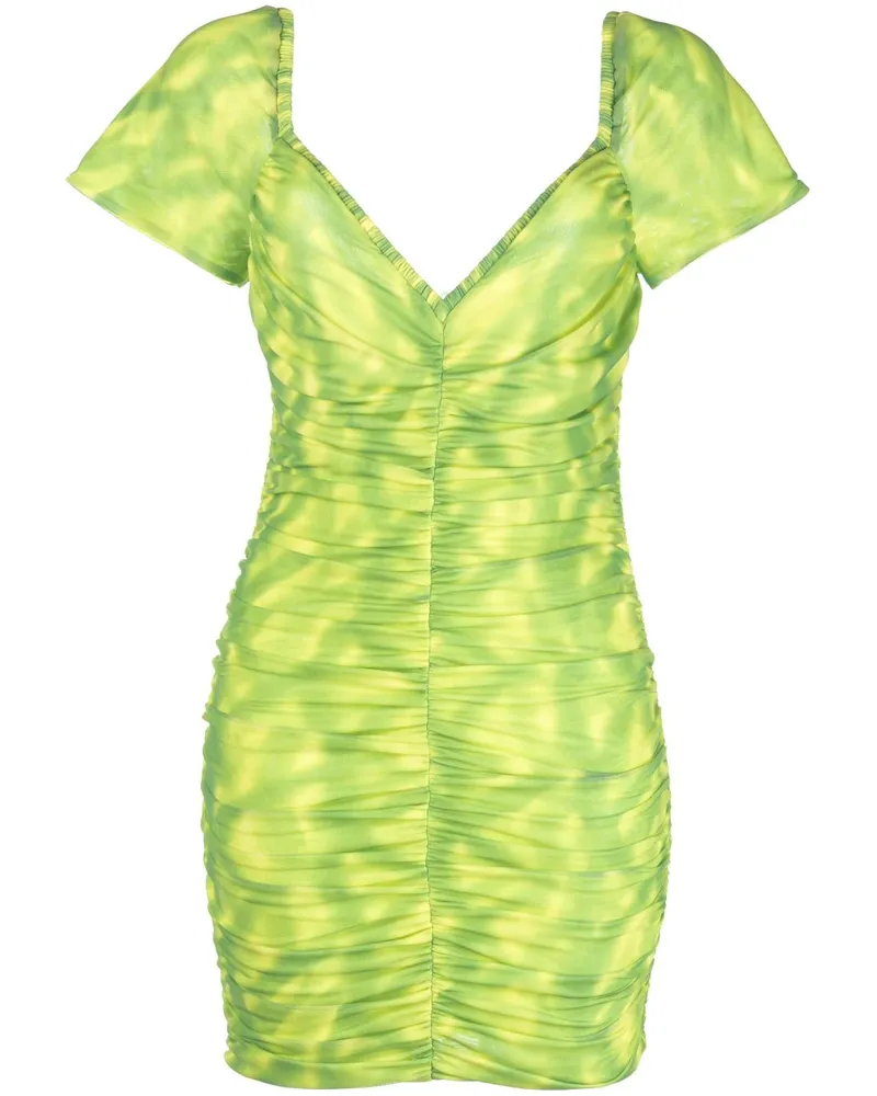 ROTATE Birger Christensen Gerafftes Minikleid - Grün Grün